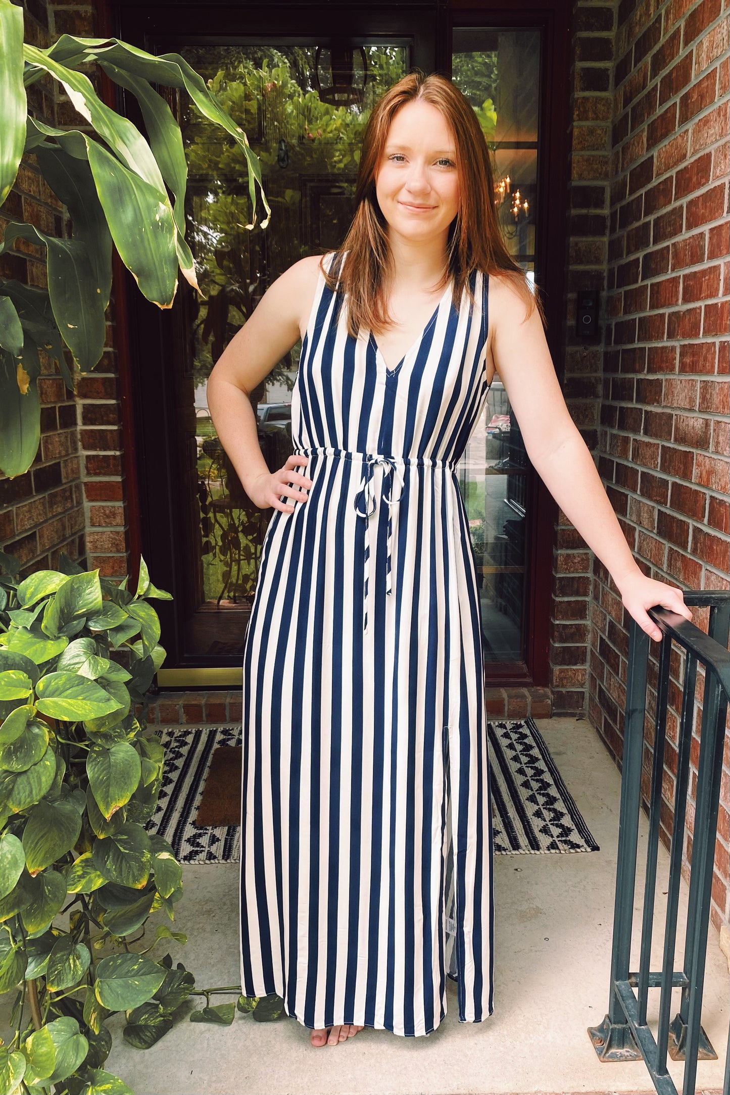 Stripe Sleeveless Summer Dress