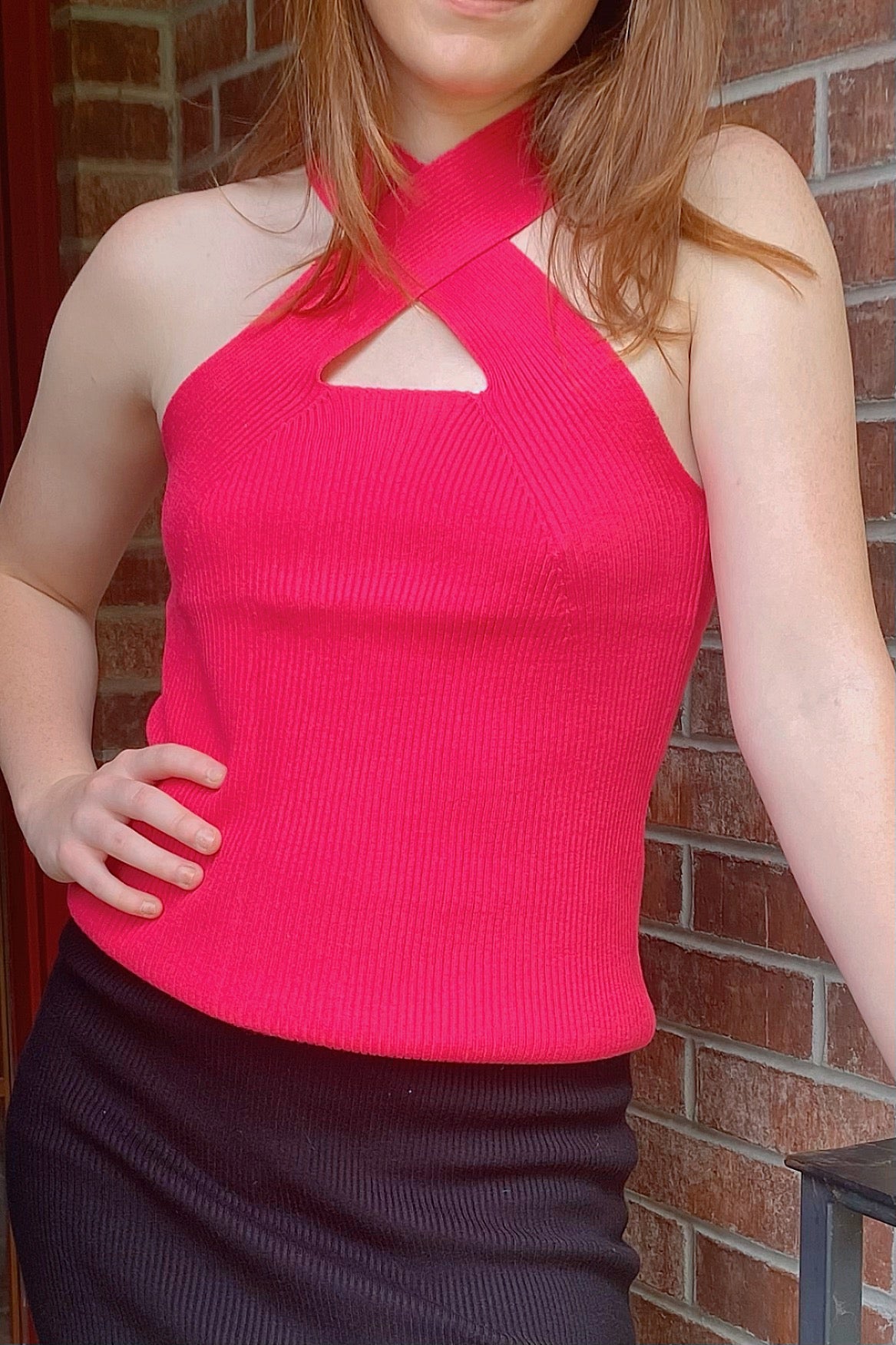 Criss Cross Halter Top