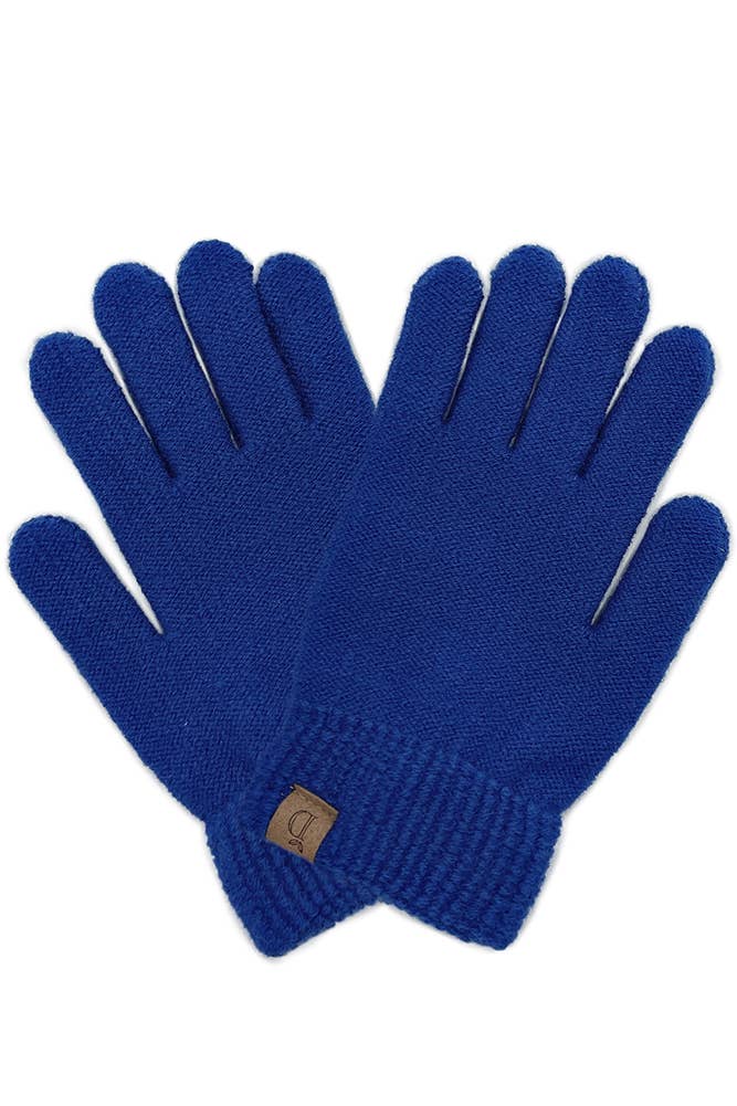 Solid Knit Touch Gloves