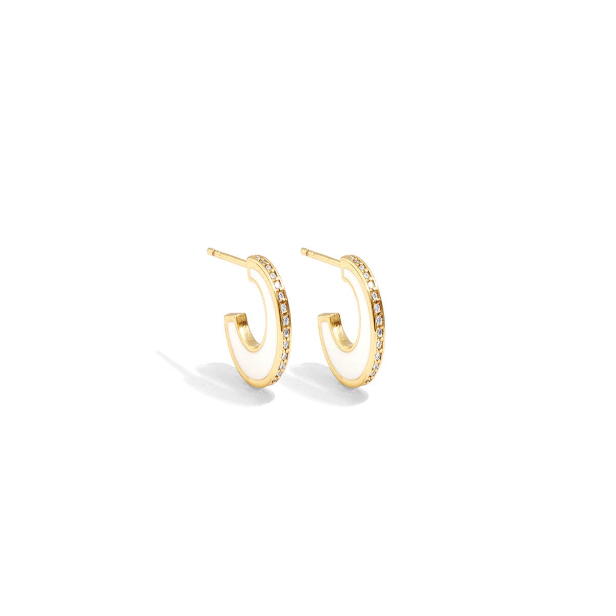 Small colorful pave hoop