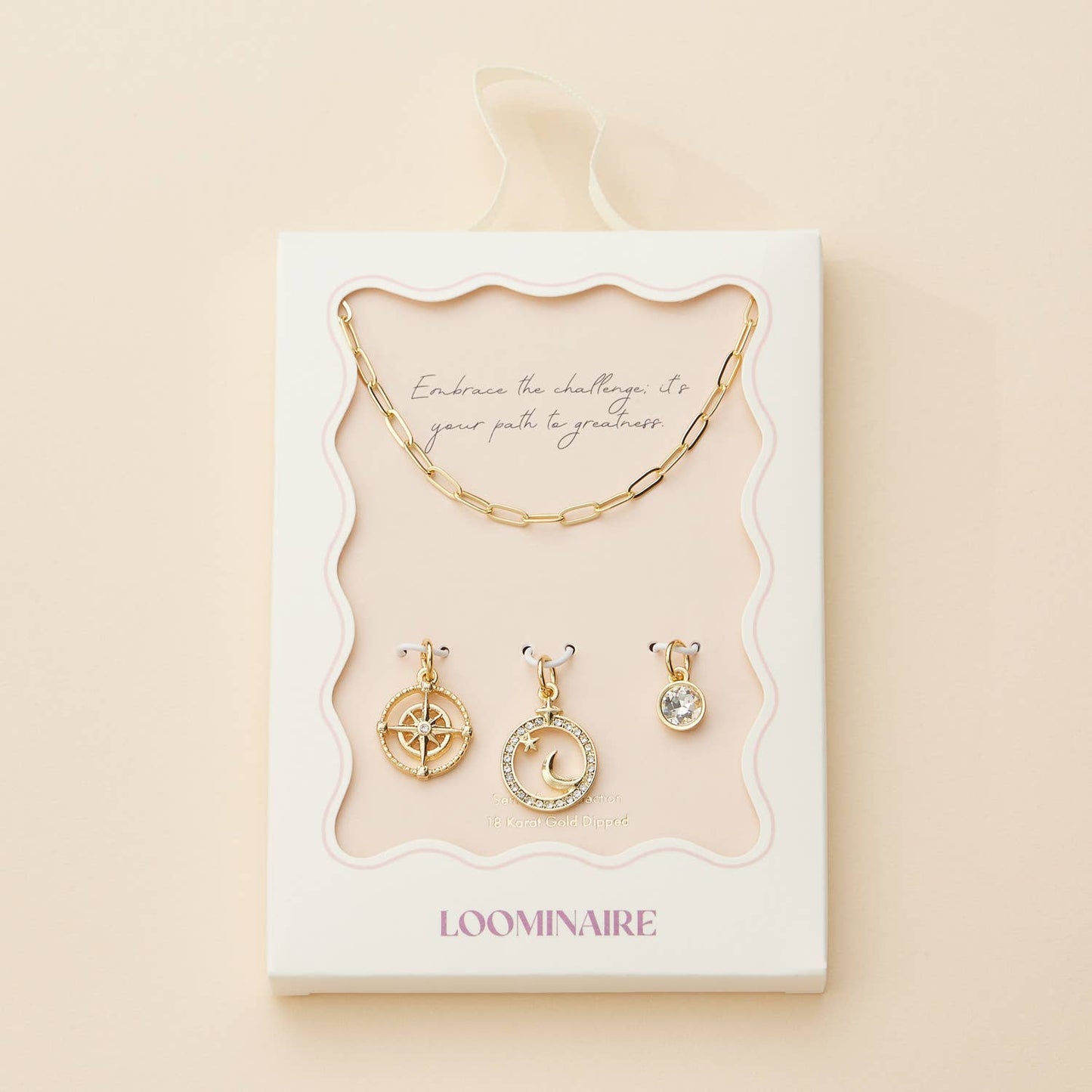 Moon and Stars Charm Trio Necklace