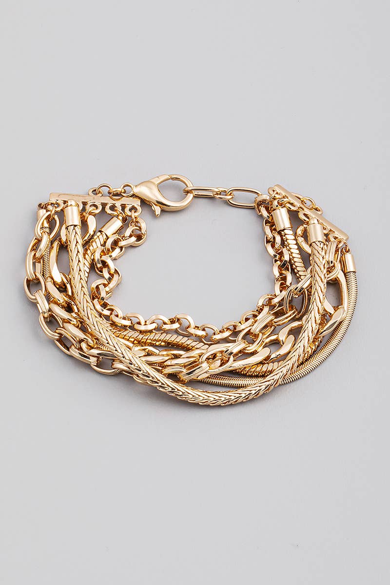 Assorted Chain Link Lobster Clasp Bracelet