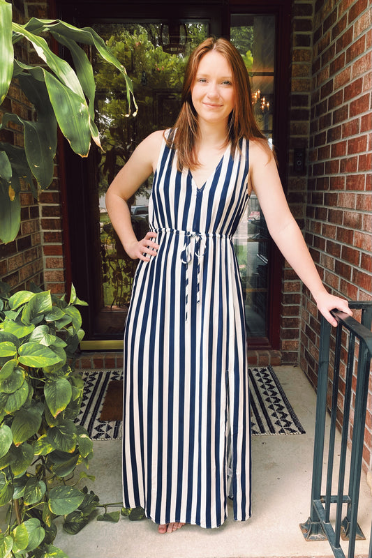 Stripe Sleeveless Summer Dress
