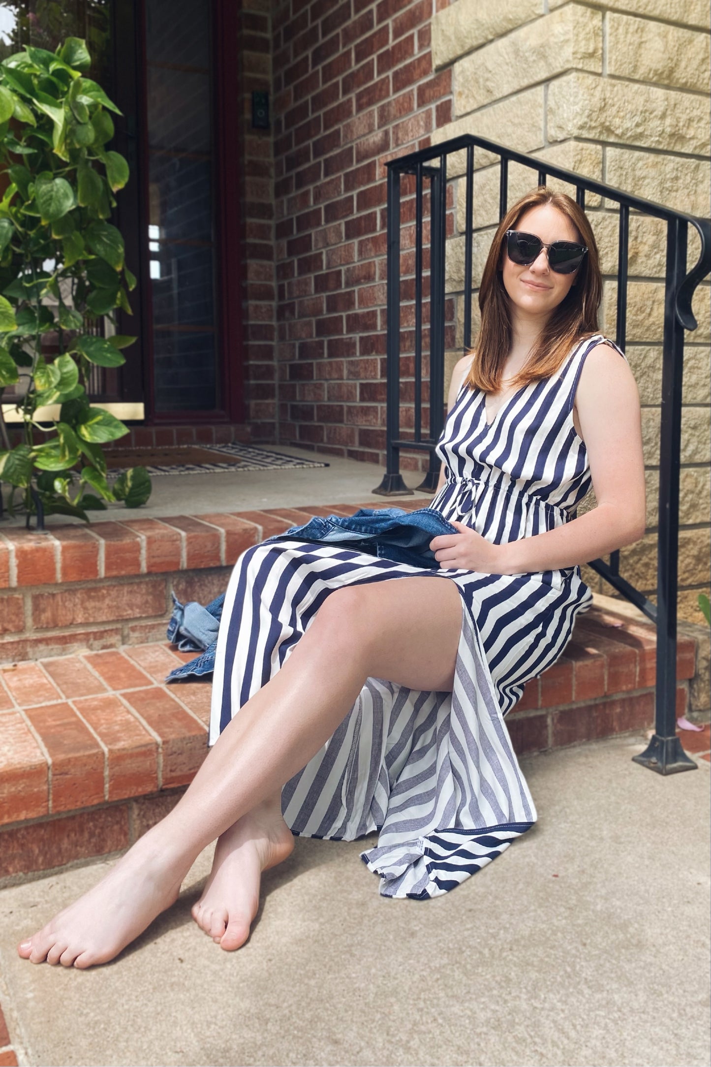 Stripe Sleeveless Summer Dress
